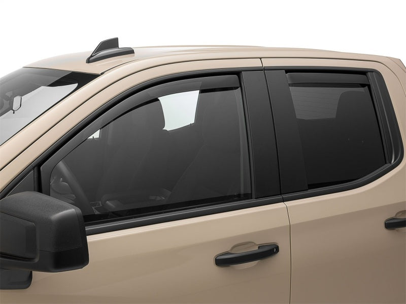 WeatherTech 19+ Chevrolet Silverado Double Cab Fr and Rr Side Window Deflectors - Dark Smoke Secondary image