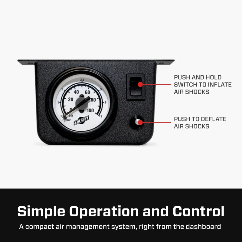 Air Lift Load Controller Ii - Single Gauge w/ Lps 5 PSI Min. for offroad performance upgrades and suspension lift kits.