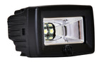 KC HiLiTES C-Series 2in. C2 LED Light 20w Area Flood Beam (Pair Pack System) - Black for offroad lighting