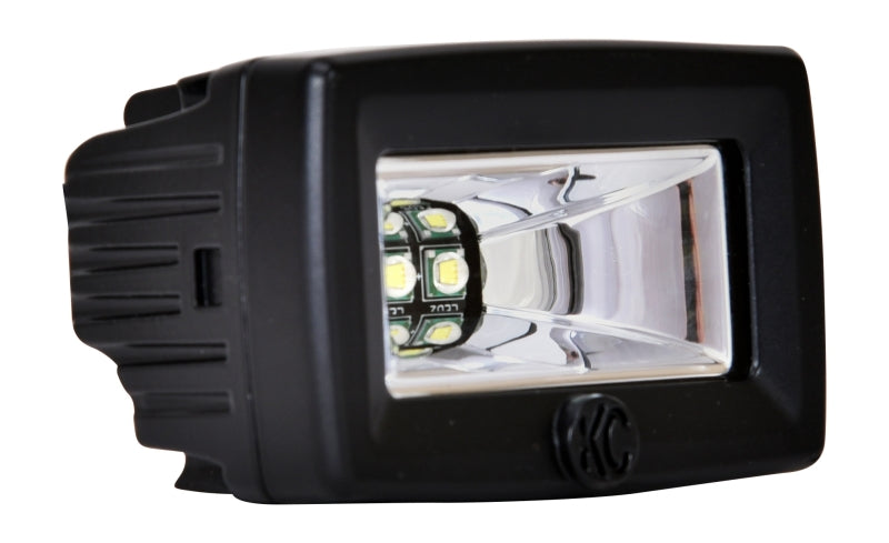 KC HiLiTES C-Series 2in. C2 LED Light 20w Area Flood Beam (Pair Pack System) - Black for offroad lighting