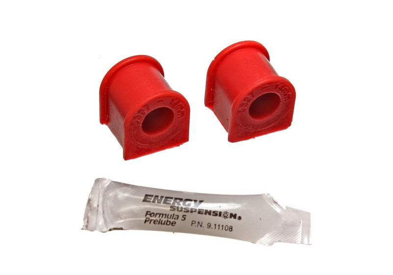 Energy Suspension 94-01 Acura Integra / 90-97 Honda Accord/Odyssey Red 14mm Rear Sway Bar Bushings with pre-lube Main image