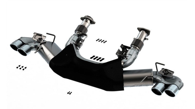 Borla 2020 Chevrolet Corvette C8 6.2L ATAK 3in Exhaust System Dual Round A/C Tips 4inx 4.75in.
