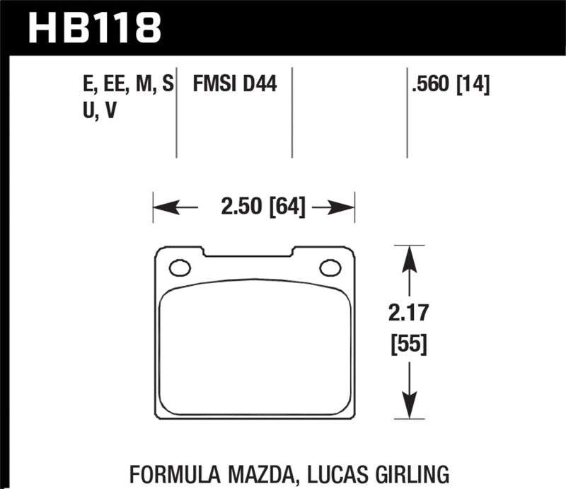 Hawk Alcon 4R-Type / Alcon R-Type (Short Profile) Blue 9012 Race Brake Pads Secondary image