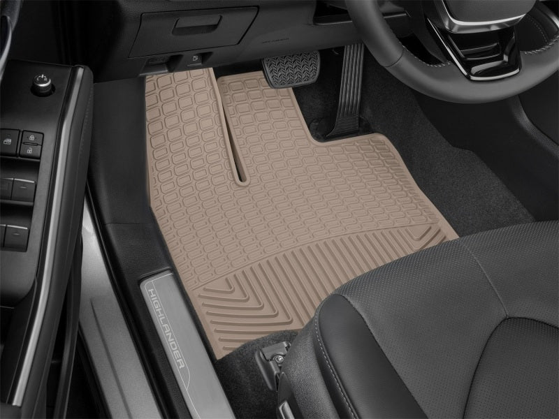 WeatherTech 2020-2022 Toyota Highlander Front Rubber Mats - Tan Secondary image