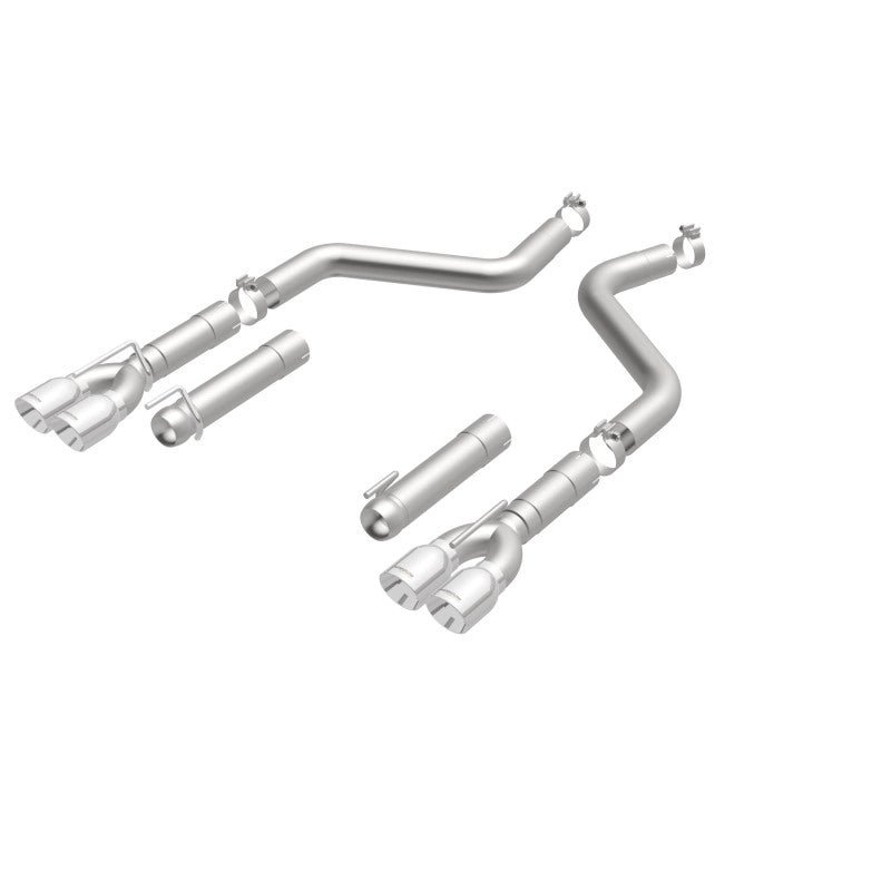 MagnaFlow Axle-Back, SS, 3in, Quad Split Rear 3.5 Tips 2015 Dodge Challenger incl SRT Hellcat - performance exhaust system