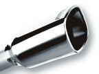Borla 2.25in Inlet 3.28in x 3.5in Square Rolled Angle Cut x 7.88in Long Exhaust Tip in Bright Chrome finish
