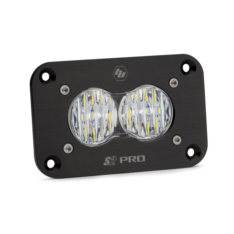 Baja Designs S2 Sport Flush Mount Wide Cornering Pattern LED Work Light - Clear Lens for offroad lighting and electrical