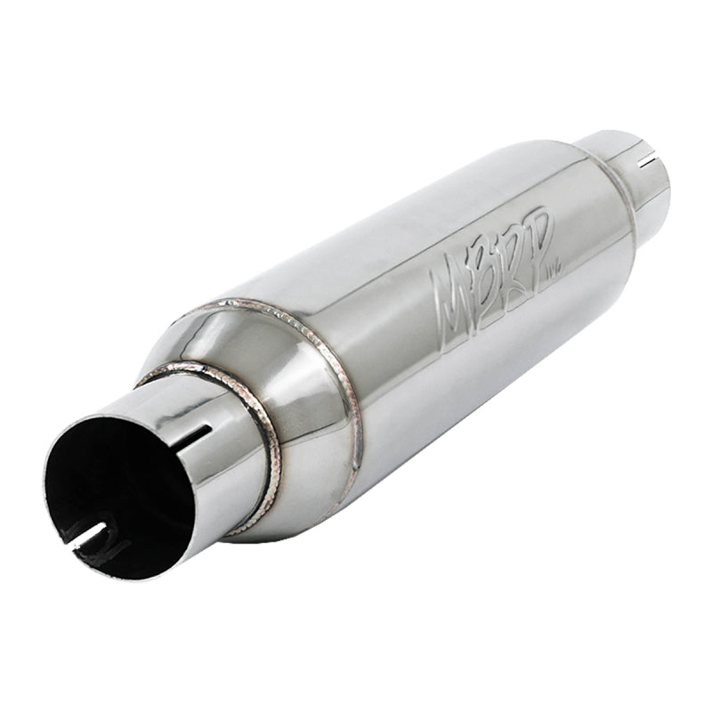 MBRP Universal Resonator 2.5in inlet/outlet 16in body 20in overall T304 Secondary image