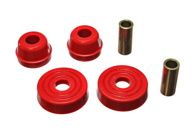 Energy Suspension 83-04 Ford Mustang SVO Red McPherson Strut Tower Bushing Set components Main image