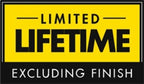 Limited Lifetime Warranty Excluding Finish Badge