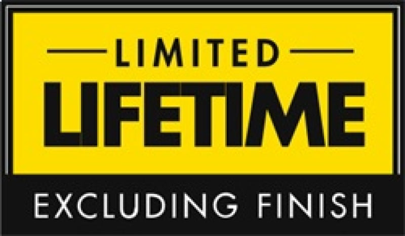 Limited lifetime warranty excluding finish guarantee