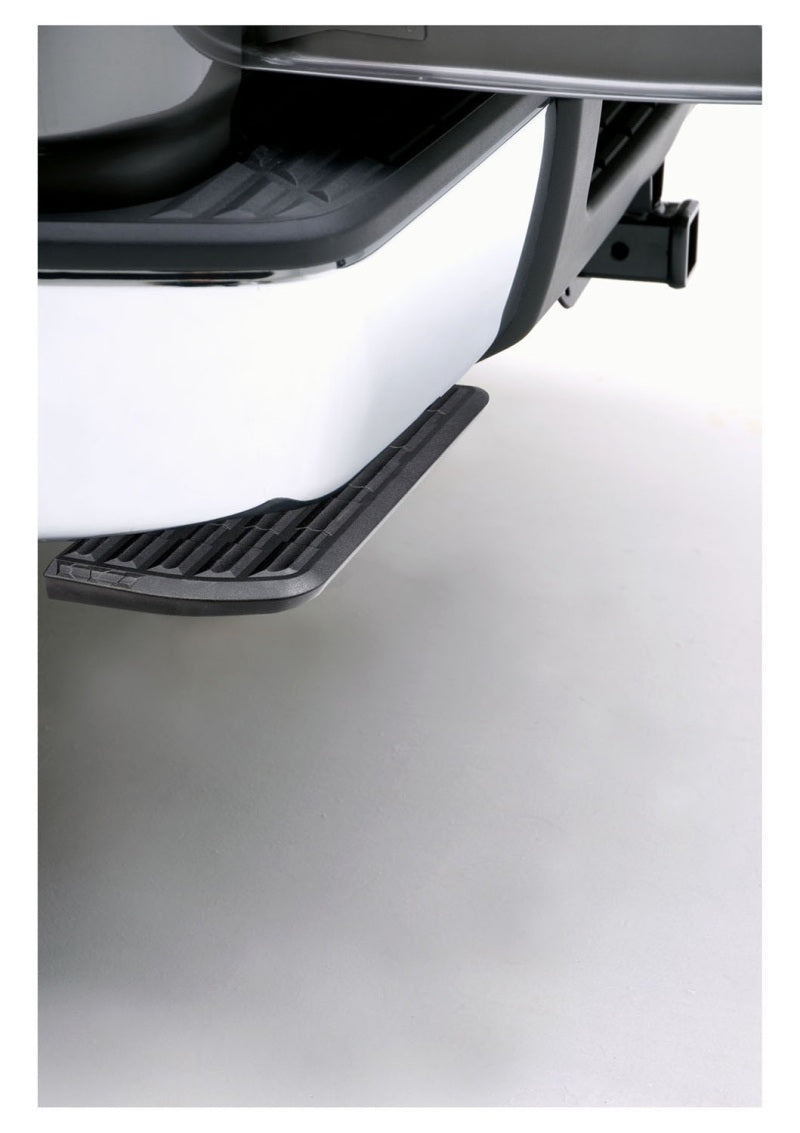 AMP Research 1999-2006 Chevrolet Silverado 1500/2500/3500 BedStep - Black installed on truck bumper