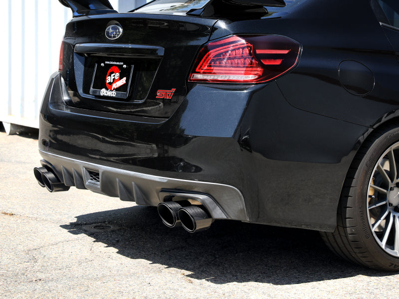 aFe Subaru WRX/STi 15-21 H4-2.0/2.5L Takeda 3in to 2-1/2in Stainless Cat-Back Exhaust Crbn Fiber Tip Secondary image