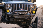 DV8 Offroad 18-23 Wrangler JL/Gladiator JT Spec Series Front Bumper with winch and offroad lights.