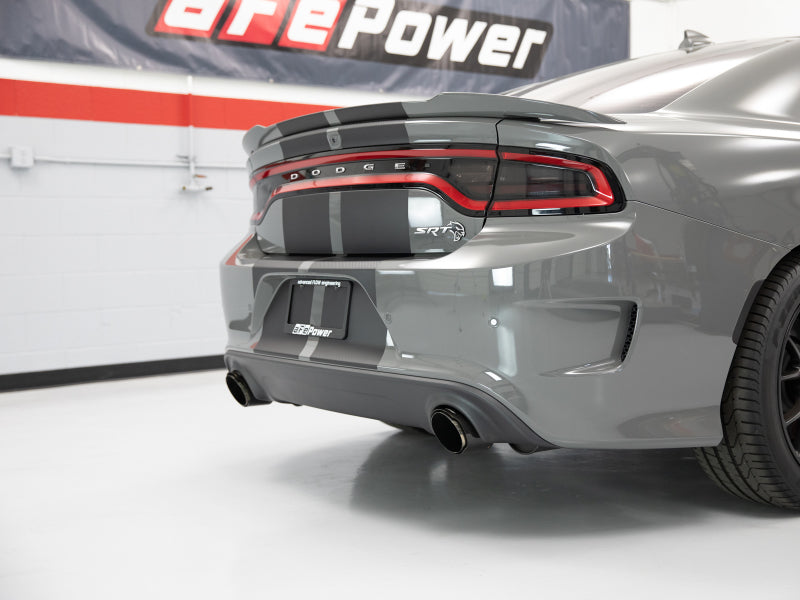 aFe MACH Force-XP 4-1/2in Carbon Fiber OE Replacement Exhaust Tips - 15-19 Dodge Charger/Hellcat Secondary image