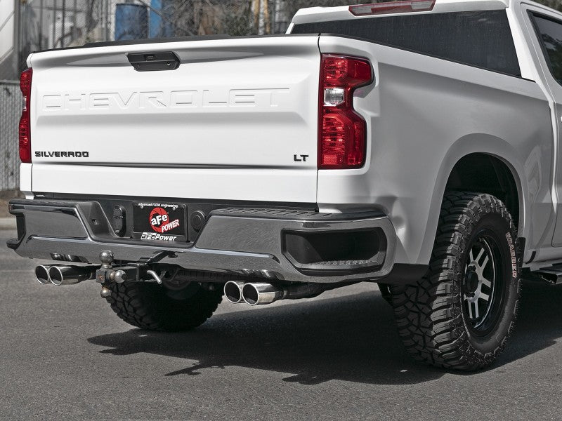 aFe Gemini XV 3in 304 SS Cat-Back Exhaust w/ Cutout 19-21 GM Silverado/Sierra 1500 V8- w/ Black Tips Secondary image