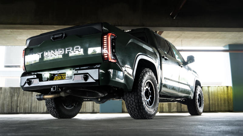 DV8 Offroad 2022-2023 Toyota Tundra MTO Series Rear Bumper in green truck