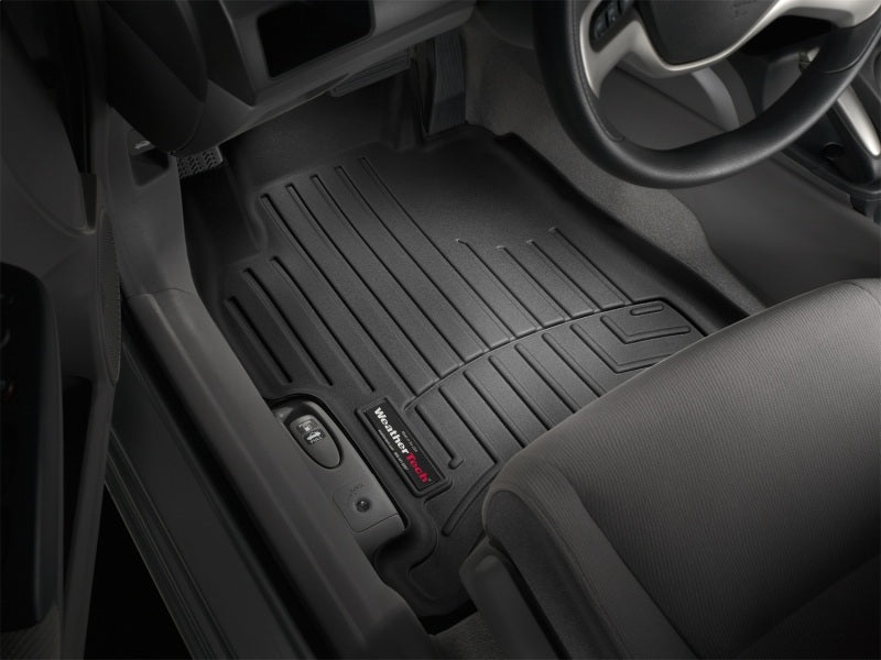 WeatherTech 06-11 Honda Civic Front FloorLiner - Black in vehicle