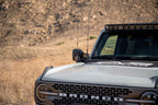DV8 Offroad 2021 Ford Bronco A Pillar Dual Light Pod Drop Mounts on a Bronco