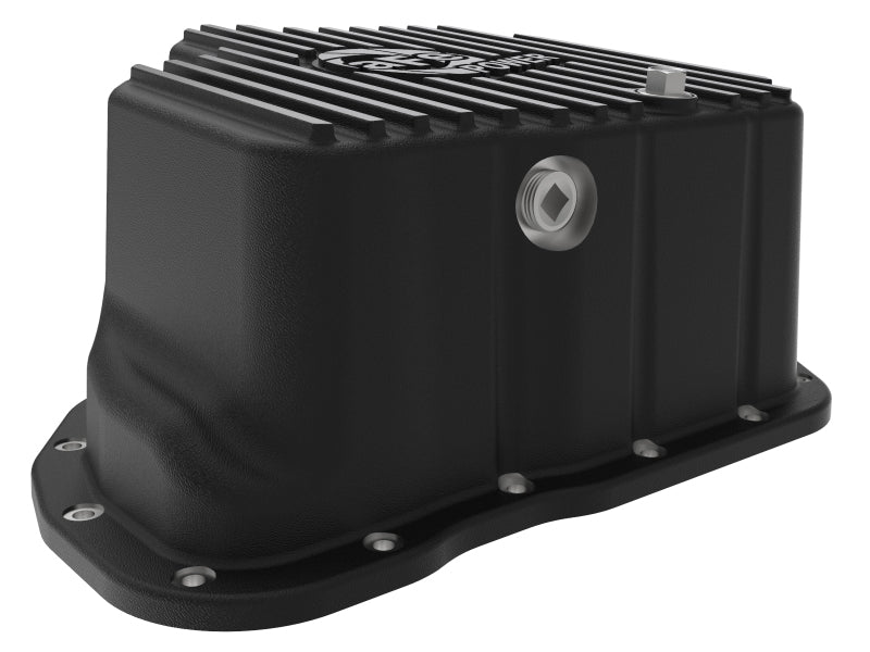 aFe POWER GM Diesel Trucks 01-10 V8-6.6L (td) Pro Series Engine Oil Pan Black w/ Machined Fins Secondary image