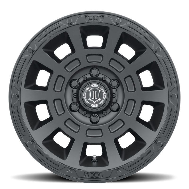 ICON Thrust 17x8.5 6x135 6mm Offset 5in BS Satin Black Wheel Secondary image