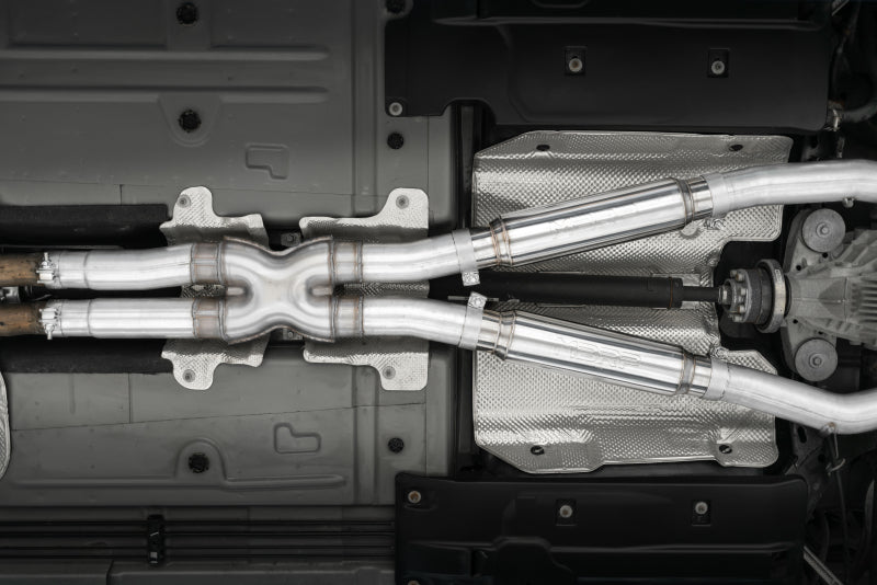 MBRP 15-16 Dodge Challenger RT 5.7L T304 SS 3in Dual Rear Cat-back CF Quad Tips - Street Secondary image