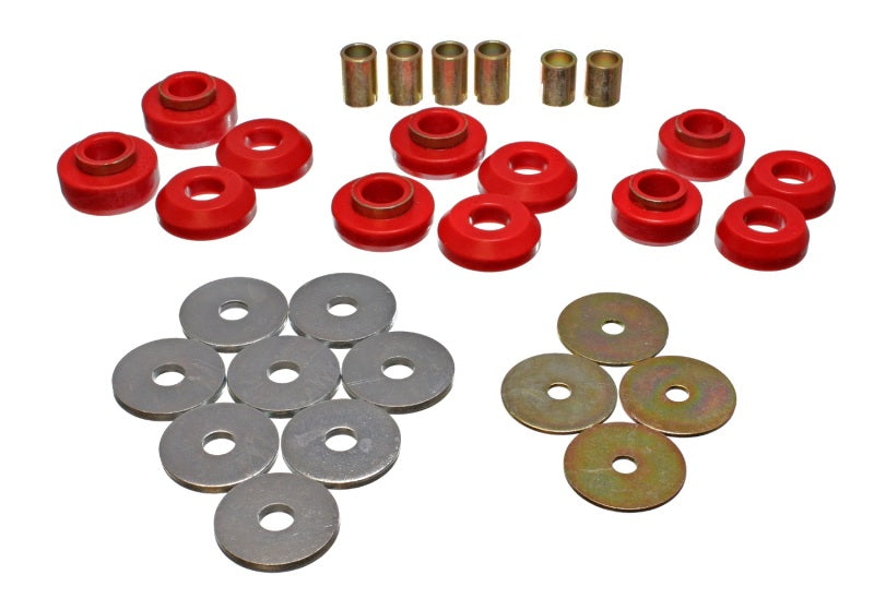 Energy Suspension 75-79 Chevrolet Nova / Chevy II Red Body Mount Set Secondary image