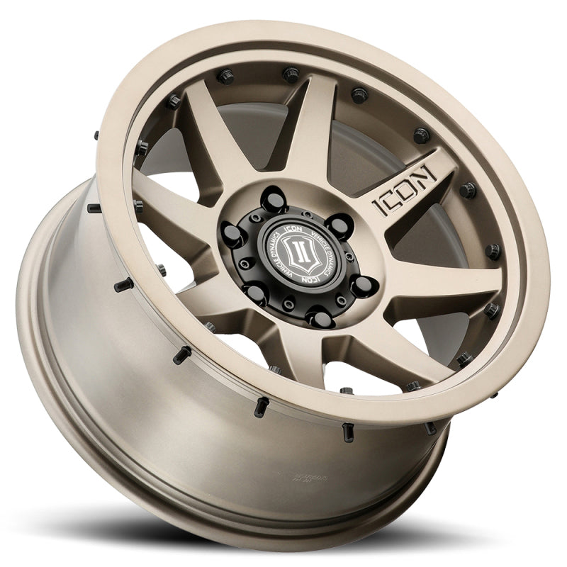 ICON Rebound Pro 17x8.5 6x5.5 0mm Offset 4.75in BS 106.1mm Bore Bronze Wheel for offroad performance upgrades