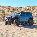 KC HiLiTES 2021+ Jeep Wrangler 4XE 50in Overhead Light Bar Mounting Bracket Set on off road terrain