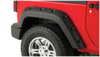 Bushwacker 07-18 Jeep Wrangler Pocket Style Flares 2pc Fits 2-Door Sport Utility Only - Black on vehicle