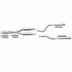 MagnaFlow 2017+ Dodge Charger 409 SS Polished 3in Quad Tips Cat-Back Exhaust kit components.