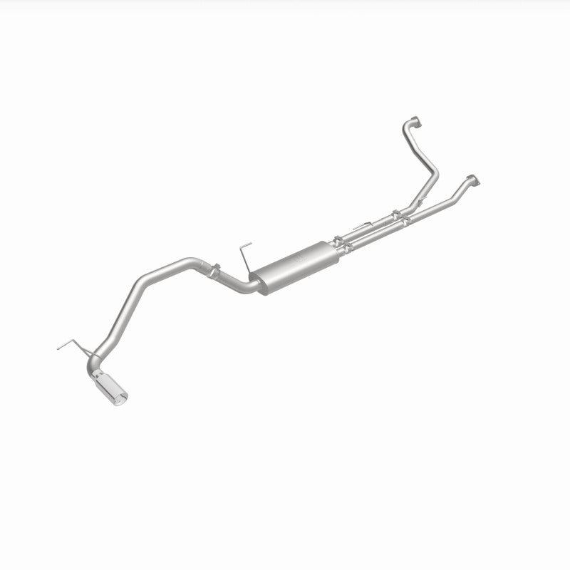 MagnaFlow CatBack 07-15 Nissan Titan V8 LGAS/LFLEX Single MF Polished Stainless Exhaust pipes for offroad performance upgrades.