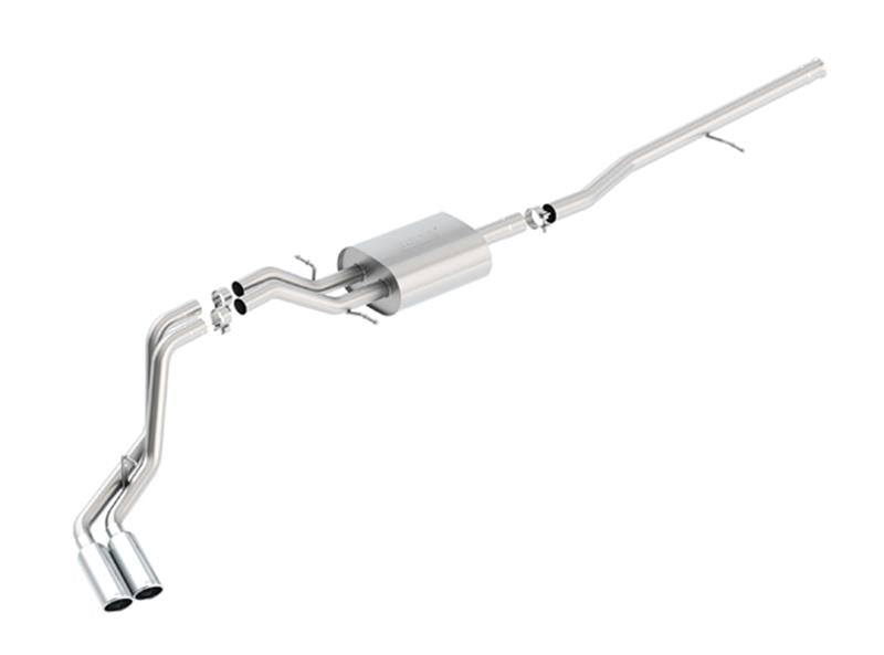 Borla S-Type Cat-Back 14 Sierra 1500 Ext. Cab Stnd Bed/CC Short Bed 143.5in WB Side Exit Exhaust for offroad performance upgrades.