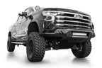 Addictive Desert Designs2022+ Chevrolet Silverado 1500 Black Label Front Bumper installed on off-road truck.