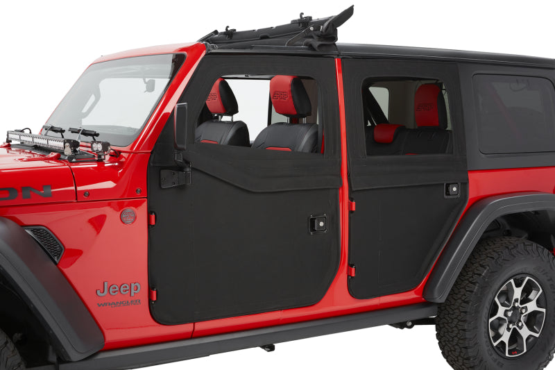 Bestop 20-26 Jeep Gladiator / 18-26 Wrangler JL Full Fabric Doors (Rear Black Twill) Secondary image