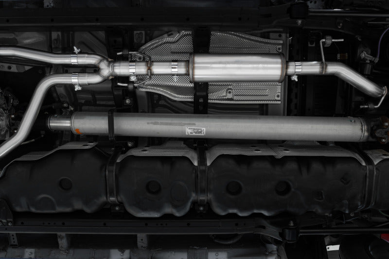 MBRP 2022 Toyota Tundra 3.5L Dual Cat-back 4in Single Side Exit Rolled Tip - Aluminized Steel Secondary image
