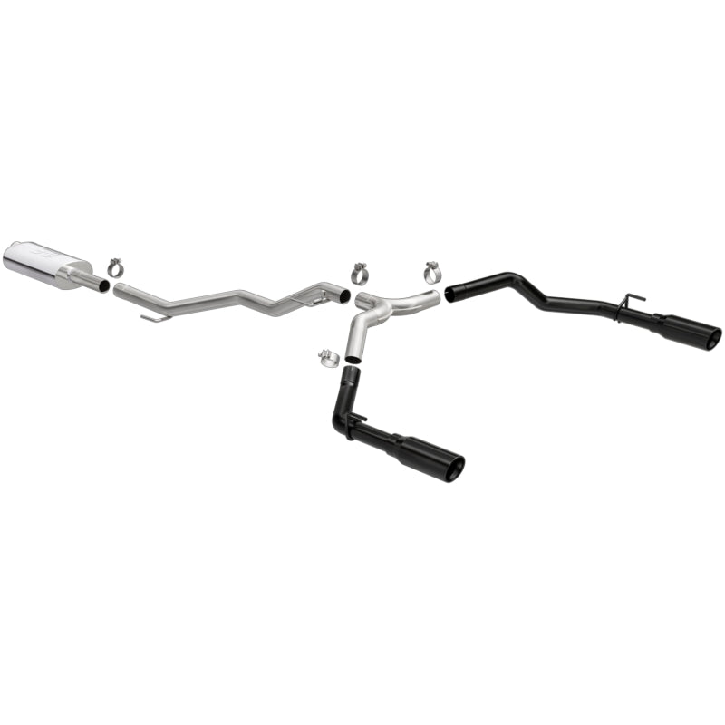 MagnaFlow 2020 Jeep Gladiator 3in Street Series Dual Split Exit SS Cat-Back Exhaust w/Black Tips for performance upgrades