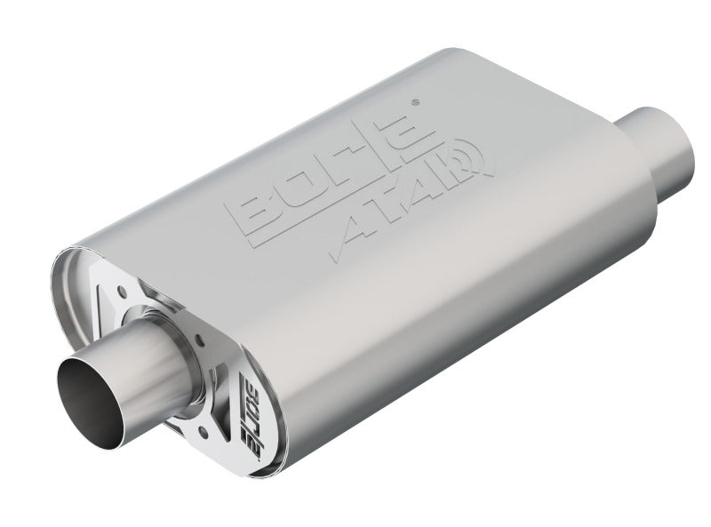 Borla CrateMuffler SBC Hot 350/383 2.5 inch Offset/Center 14in x 4.35in x 9in Oval Atak Muffler Secondary image