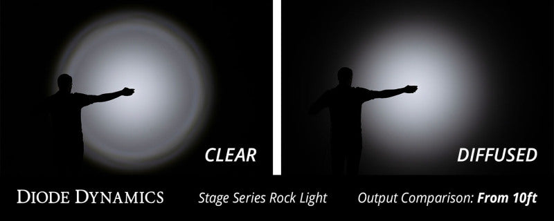 Diode Dynamics Stage Series Rock Lights - Amber Clear Lens Secondary image