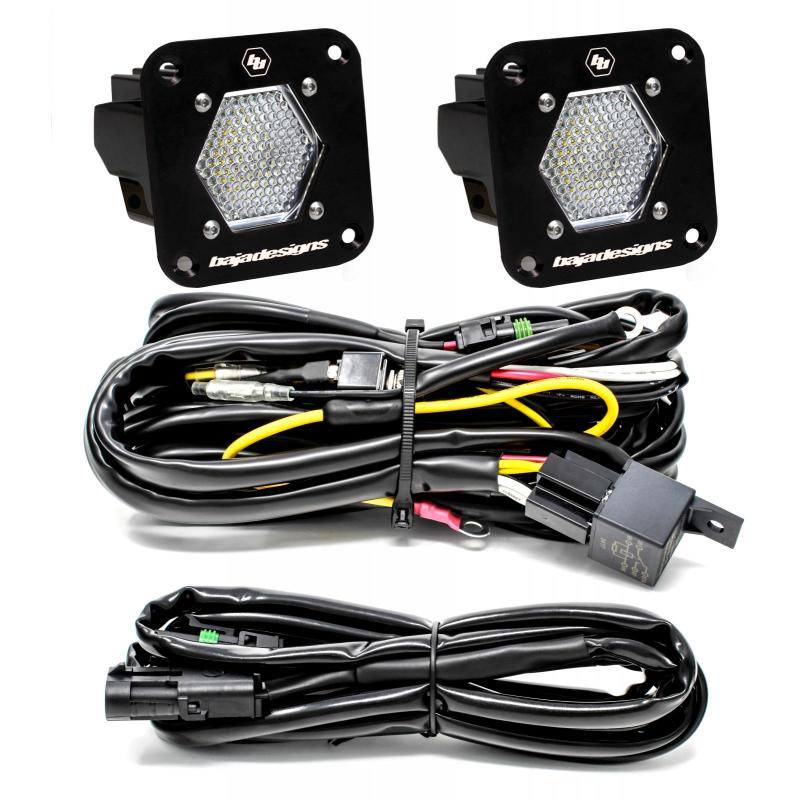 Baja Designs S1 Work/Scene LED Light Backup Kit w/ Mounting Bracket Pair for offroad lighting and electrical Main image