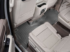WeatherTech 2021+ Cadillac Escalade Rear FloorLiner - Black on tan interior.