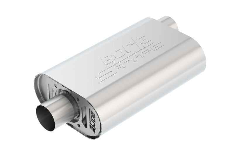 Borla CrateMuffler SBC Hot 350/383 2.5 inch Offset/Center 14in x 4.35in x 9in Oval Muffler Secondary image