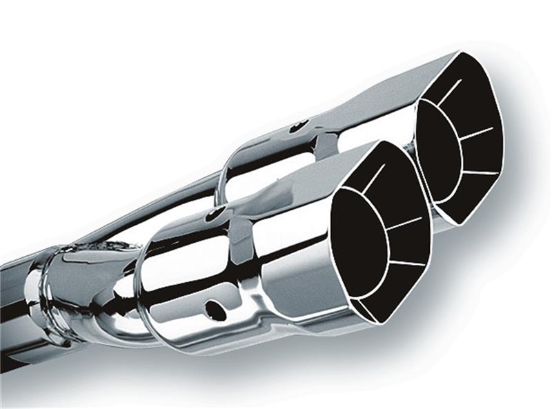 Borla Universal Polished Tip Dual Square Angle-Cut Intercooled exhaust tip for offroad truck accessories online