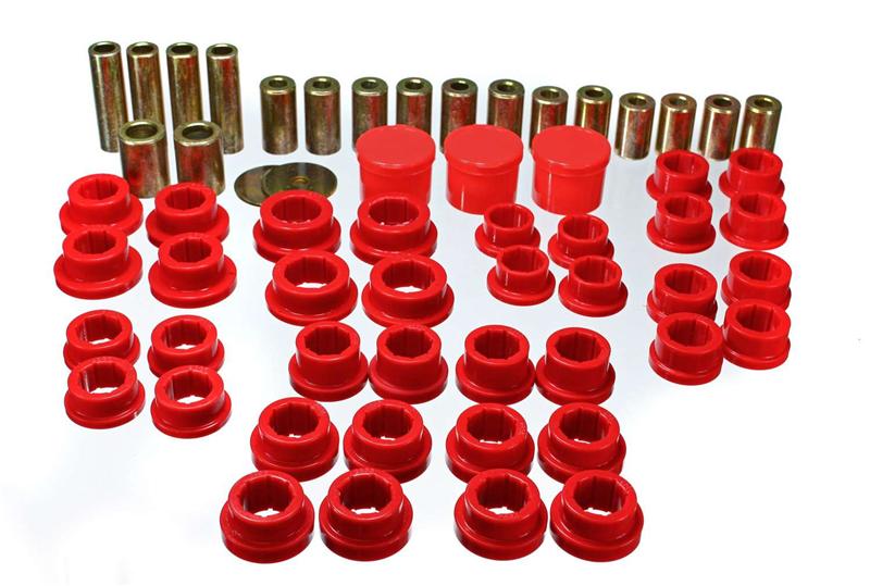 Energy Suspension 02-09 350Z / 03-07 Infiniti G35 Coupe Red Rear Control Arm Bushing Set components