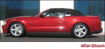 Eibach Sportline Kit for 11 Ford Mustang Convertible 3.7L-V6/5.OL-V8 side view after installation