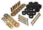 Energy Suspension 97-03 Ford F-100/F-150 2WD/F250 2WD & L-Duty Black Body (Cab) Mount Set components and hardware.