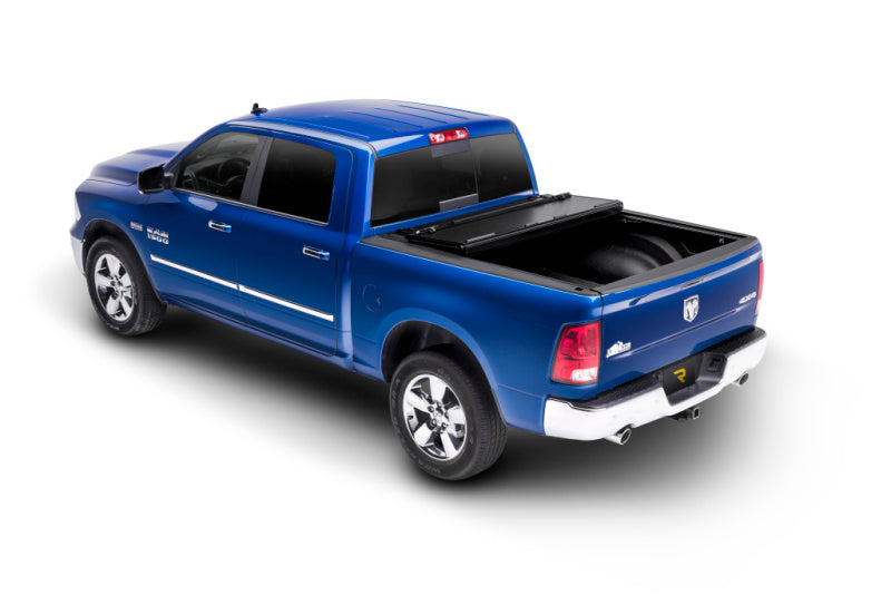 BAK 19-20 Dodge Ram (New Body Style w/o Ram Box) 5ft 7in Bed BAKFlip G2 on blue truck with open bed cover