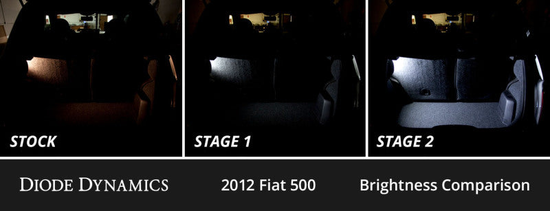 Diode Dynamics 12-19 Fiat 500 Interior LED Kit Cool White Stage 2 Secondary image