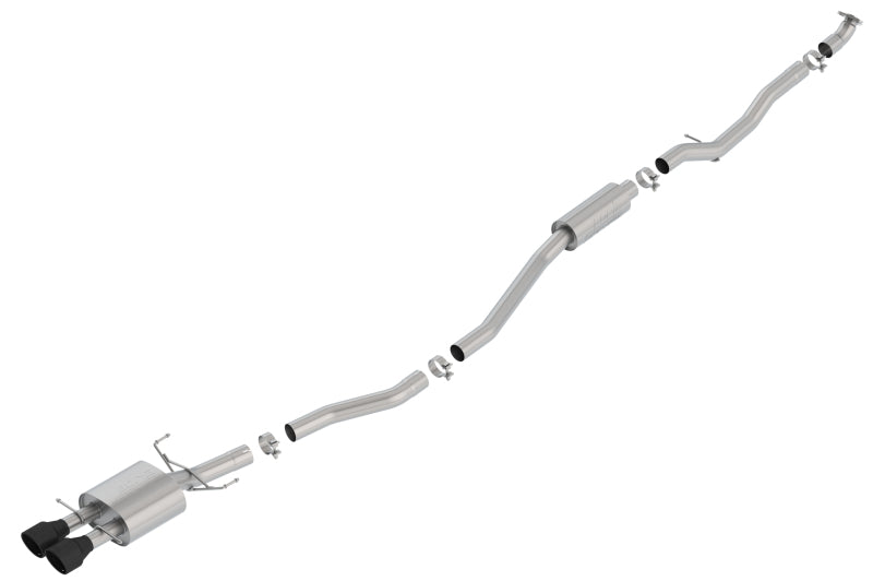 Borla 17-19 Honda Civic SI Sedan 1.5L Turbo MT FWD 4DR Catback S-TYPE w/ Ceramic Black Tips exhaust system Main image