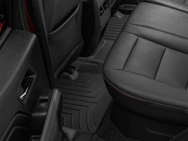 WeatherTech 2023 Chevrolet Colorado Rear FloorLiner HP - Black installed in truck interior